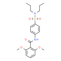 ChemSpider 2D Image | N-[4-(Dipropylsulfamoyl)phenyl]-2,6-dimethoxybenzamide | C21H28N2O5S