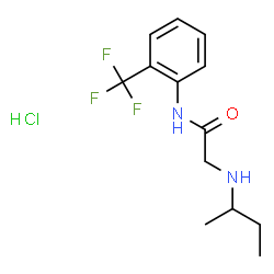 ChemSpider 2D Image | N~2~-sec-Butyl-N-[2-(trifluoromethyl)phenyl]glycinamide hydrochloride (1:1) | C13H18ClF3N2O