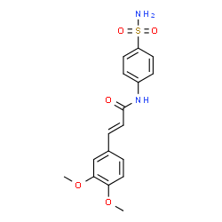 ChemSpider 2D Image | (2E)-3-(3,4-Dimethoxyphenyl)-N-(4-sulfamoylphenyl)acrylamide | C17H18N2O5S