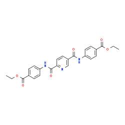 ChemSpider 2D Image | Diethyl 4,4'-[2,5-pyridinediylbis(carbonylimino)]dibenzoate | C25H23N3O6