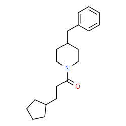 ChemSpider 2D Image | 1-(4-Benzyl-1-piperidinyl)-3-cyclopentyl-1-propanone | C20H29NO