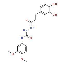 ChemSpider 2D Image | 2-[3-(3,4-Dihydroxyphenyl)propanoyl]-N-(3,4-dimethoxyphenyl)hydrazinecarboxamide | C18H21N3O6