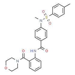 ChemSpider 2D Image | 4-{Methyl[(4-methylphenyl)sulfonyl]amino}-N-[2-(4-morpholinylcarbonyl)phenyl]benzamide | C26H27N3O5S