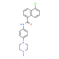 ChemSpider 2D Image | 5-Chloro-N-[4-(4-methyl-1-piperazinyl)phenyl]-1-naphthamide | C22H22ClN3O