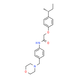 ChemSpider 2D Image | 2-{4-[(2R)-2-Butanyl]phenoxy}-N-[4-(4-morpholinylmethyl)phenyl]acetamide | C23H30N2O3