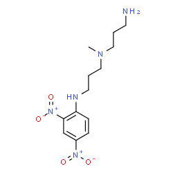 ChemSpider 2D Image | n-(3-((2,4-dinitrophenyl)amino)propyl)-n-(3-aminopropyl)methylamine | C13H21N5O4
