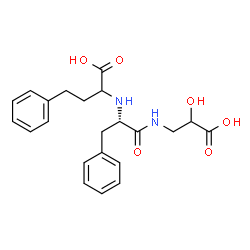 ChemSpider 2D Image | 2-({(2S)-1-[(2-Carboxy-2-hydroxyethyl)amino]-1-oxo-3-phenyl-2-propanyl}amino)-4-phenylbutanoic acid | C22H26N2O6