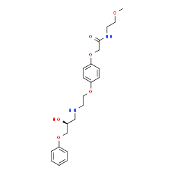 ChemSpider 2D Image | 2-[4-(2-{[(2S)-2-Hydroxy-3-phenoxypropyl]amino}ethoxy)phenoxy]-N-(2-methoxyethyl)acetamide | C22H30N2O6