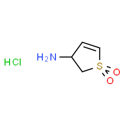 ChemSpider 2D Image | (1,1-Dioxido-2,3-dihydro-3-thienyl)amine hydrochloride | C4H8ClNO2S