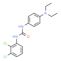 ChemSpider 2D Image | 1-(2,3-Dichlorophenyl)-3-[4-(diethylamino)phenyl]urea | C17H19Cl2N3O