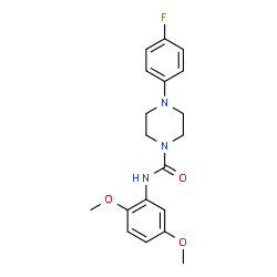ChemSpider 2D Image | N-(2,5-Dimethoxyphenyl)-4-(4-fluorophenyl)-1-piperazinecarboxamide | C19H22FN3O3