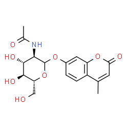 ChemSpider 2D Image | 4-Methyl-2-oxo-2H-chromen-7-yl 2-acetamido-2-deoxy-D-glucopyranoside | C18H21NO8