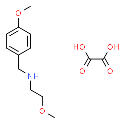 ChemSpider 2D Image | 2-Methoxy-N-(4-methoxybenzyl)ethanamine ethanedioate (1:1) | C13H19NO6