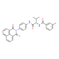 ChemSpider 2D Image | N-[(2S)-1-{[4-(1,3-Dioxo-1H-benzo[de]isoquinolin-2(3H)-yl)phenyl]amino}-3-methyl-1-oxo-2-butanyl]-3-methylbenzamide | C31H27N3O4