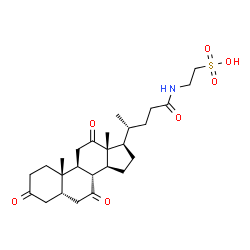 ChemSpider 2D Image | 2-{[(5beta)-3,7,12,24-Tetraoxocholan-24-yl]amino}ethanesulfonic acid | C26H39NO7S
