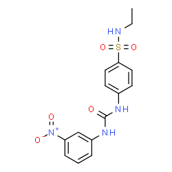 ChemSpider 2D Image | N-Ethyl-4-{[(3-nitrophenyl)carbamoyl]amino}benzenesulfonamide | C15H16N4O5S
