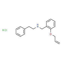 ChemSpider 2D Image | N-[2-(Allyloxy)benzyl]-2-phenylethanamine hydrochloride (1:1) | C18H22ClNO
