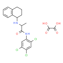 ChemSpider 2D Image | N~2~-(1,2,3,4-Tetrahydro-1-naphthalenyl)-N-(2,4,5-trichlorophenyl)alaninamide ethanedioate (1:1) | C21H21Cl3N2O5
