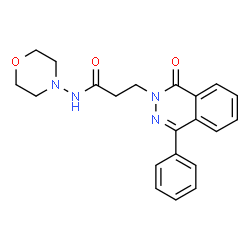 ChemSpider 2D Image | N-(4-Morpholinyl)-3-(1-oxo-4-phenyl-2(1H)-phthalazinyl)propanamide | C21H22N4O3