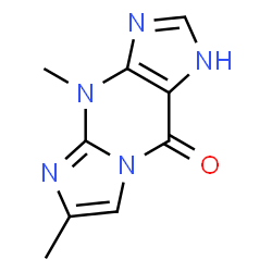 ChemSpider 2D Image | 4,6-Dimethyl-1,4-dihydro-9H-imidazo[1,2-a]purin-9-one | C9H9N5O
