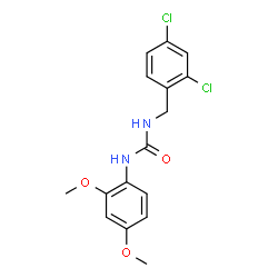 ChemSpider 2D Image | 1-(2,4-Dichlorobenzyl)-3-(2,4-dimethoxyphenyl)urea | C16H16Cl2N2O3