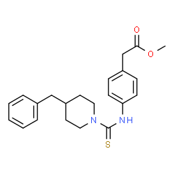 ChemSpider 2D Image | Methyl (4-{[(4-benzylpiperidin-1-yl)carbothioyl]amino}phenyl)acetate | C22H26N2O2S