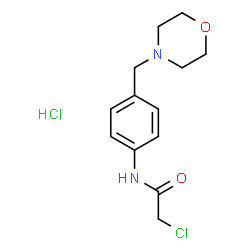 ChemSpider 2D Image | 2-chloro-N-{4-[(morpholin-4-yl)methyl]phenyl}acetamide hydrochloride | C13H18Cl2N2O2