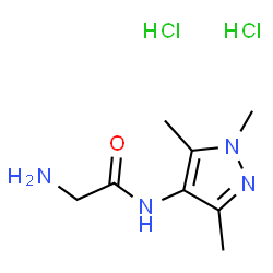 ChemSpider 2D Image | N-(1,3,5-Trimethyl-1H-pyrazol-4-yl)glycinamide dihydrochloride | C8H16Cl2N4O