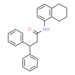 ChemSpider 2D Image | 3,3-Diphenyl-N-(5,6,7,8-tetrahydro-1-naphthalenyl)propanamide | C25H25NO
