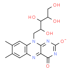 ChemSpider 2D Image | 1-Deoxy-1-(7,8-dimethyl-2-oxido-4-oxobenzo[g]pteridin-10(4H)-yl)pentitol | C17H19N4O6