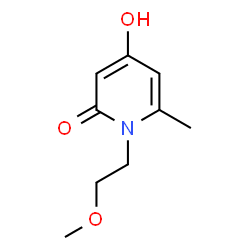 ChemSpider 2D Image | 4-Hydroxy-1-(2-methoxyethyl)-6-methyl-2(1H)-pyridinone | C9H13NO3