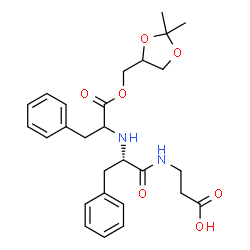 ChemSpider 2D Image | N-{1-[(2,2-Dimethyl-1,3-dioxolan-4-yl)methoxy]-1-oxo-3-phenyl-2-propanyl}-L-phenylalanyl-beta-alanine | C27H34N2O7