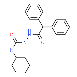 ChemSpider 2D Image | N-Cyclohexyl-2-(diphenylacetyl)hydrazinecarboxamide | C21H25N3O2