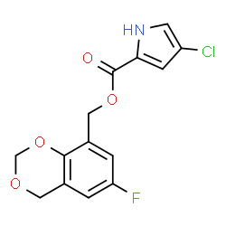 ChemSpider 2D Image | (6-Fluoro-4H-1,3-benzodioxin-8-yl)methyl 4-chloro-1H-pyrrole-2-carboxylate | C14H11ClFNO4