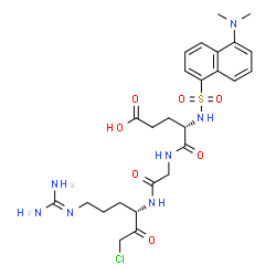 ChemSpider 2D Image | Dansyl-Glu-Gly-Arg-Chloromethylketone | C26H36ClN7O7S