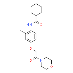 ChemSpider 2D Image | N-{2-Methyl-4-[2-(4-morpholinyl)-2-oxoethoxy]phenyl}cyclohexanecarboxamide | C20H28N2O4
