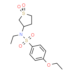 ChemSpider 2D Image | N-(1,1-Dioxidotetrahydro-3-thiophenyl)-4-ethoxy-N-ethylbenzenesulfonamide | C14H21NO5S2