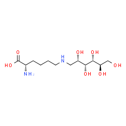 ChemSpider 2D Image | (2S)-2-Amino-6-{[(2S,3R,4R,5R)-2,3,4,5,6-pentahydroxyhexyl]amino}hexanoic acid | C12H26N2O7