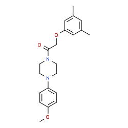 ChemSpider 2D Image | 2-(3,5-Dimethylphenoxy)-1-[4-(4-methoxyphenyl)-1-piperazinyl]ethanone | C21H26N2O3
