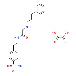ChemSpider 2D Image | N~2~-(3-Phenylpropyl)-N-[2-(4-sulfamoylphenyl)ethyl]glycinamide ethanedioate (1:1) | C21H27N3O7S