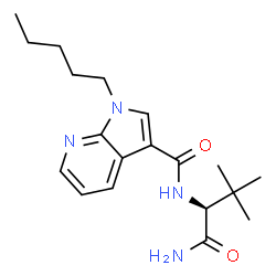 ChemSpider 2D Image | N-[(2S)-1-Amino-3,3-dimethyl-1-oxo-2-butanyl]-1-pentyl-1H-pyrrolo[2,3-b]pyridine-3-carboxamide | C19H28N4O2