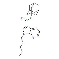 ChemSpider 2D Image | Adamantan-1-yl 1-pentyl-1H-pyrrolo[2,3-b]pyridine-3-carboxylate | C23H30N2O2