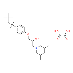 ChemSpider 2D Image | 1-(3,5-Dimethyl-1-piperidinyl)-3-[4-(2,4,4-trimethyl-2-pentanyl)phenoxy]-2-propanol ethanedioate (1:1) | C26H43NO6