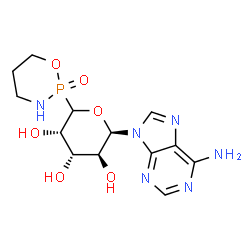ChemSpider 2D Image | 9-[5-(2-Oxido-1,3,2-oxazaphosphinan-2-yl)-beta-D-arabinopyranosyl]-9H-purin-6-amine | C13H19N6O6P
