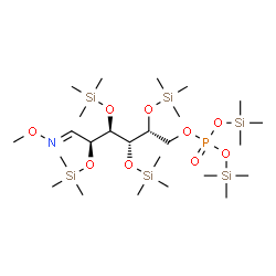 ChemSpider 2D Image | (2R,3S,4R,5S,6E)-6-(Methoxyimino)-2,3,4,5-tetrakis[(trimethylsilyl)oxy]hexyl bis(trimethylsilyl) phosphate (non-preferred name) | C25H64NO9ψ6