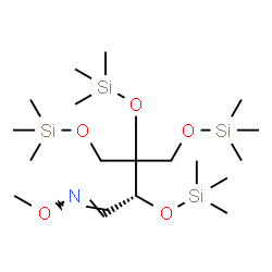 ChemSpider 2D Image | (1E,2R)-N-Methoxy-2,3,4-tris[(trimethylsilyl)oxy]-3-{[(trimethylsilyl)oxy]methyl}-1-butanimine | C18H45NO5Si4