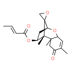 ChemSpider 2D Image | (2alpha,4beta,5alpha)-8-Oxo-12,13-epoxytrichothec-9-en-4-yl (2E)-2-butenoate | C19H24O5