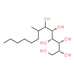 ChemSpider 2D Image | (2R,3R,4S,5R)-7-Methyl-6-sulfanyl-1,2,3,4,5-tridecanepentol | C14H30O5S