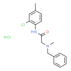 ChemSpider 2D Image | N~2~-Benzyl-N-(2-chloro-4-methylphenyl)-N~2~-methylglycinamide hydrochloride (1:1) | C17H20Cl2N2O