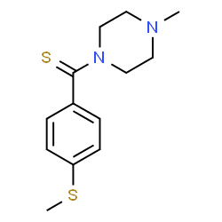 ChemSpider 2D Image | (4-Methyl-1-piperazinyl)[4-(methylsulfanyl)phenyl]methanethione | C13H18N2S2